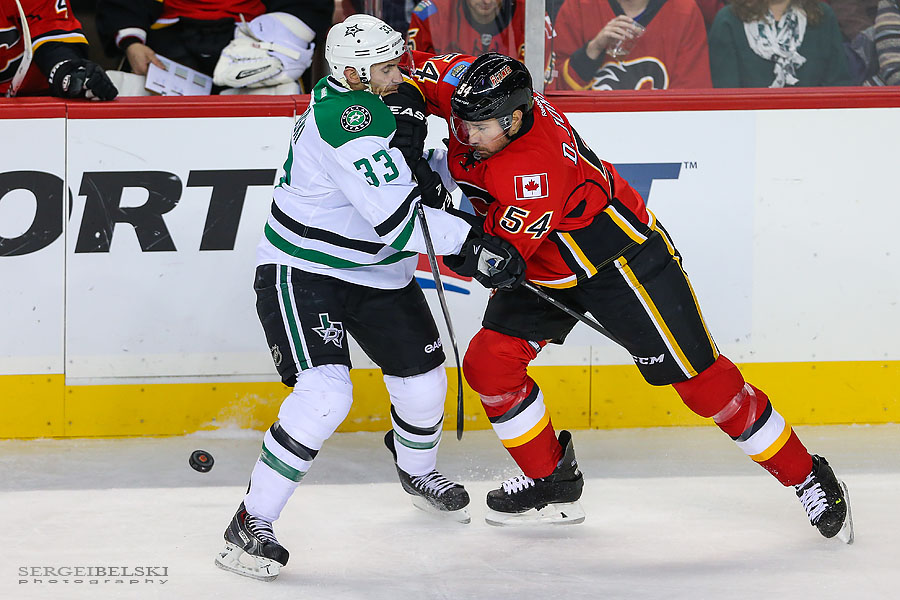 nhl hockey calgary flames vs dallas stars sergei belski photo
