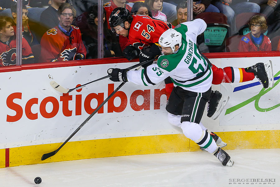nhl hockey calgary flames vs dallas stars sergei belski photo