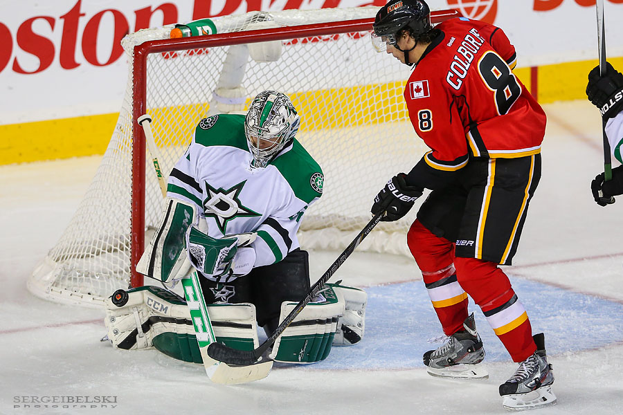 nhl hockey calgary flames vs dallas stars sergei belski photo