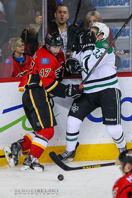 nhl hockey calgary flames vs dallas stars sergei belski photo
