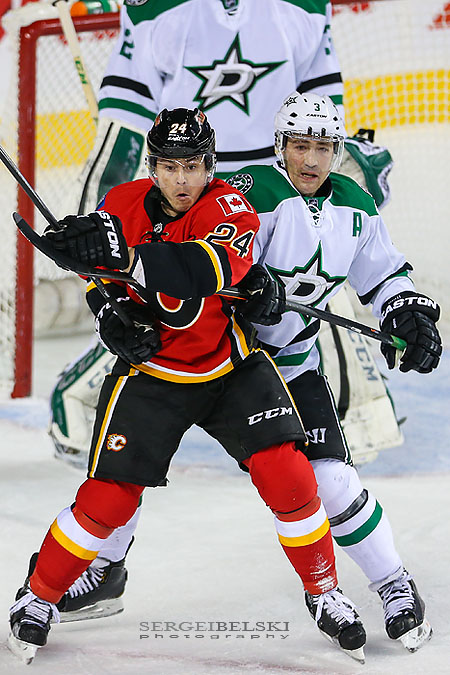 nhl hockey calgary flames vs dallas stars sergei belski photo