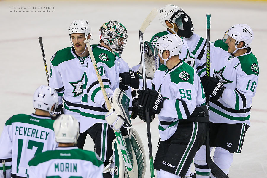 nhl hockey calgary flames vs dallas stars sergei belski photo