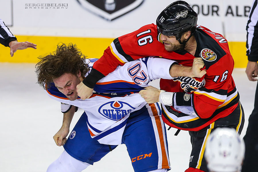 nhl hockey calgary flames vs edmonton oilers sergei belski photo