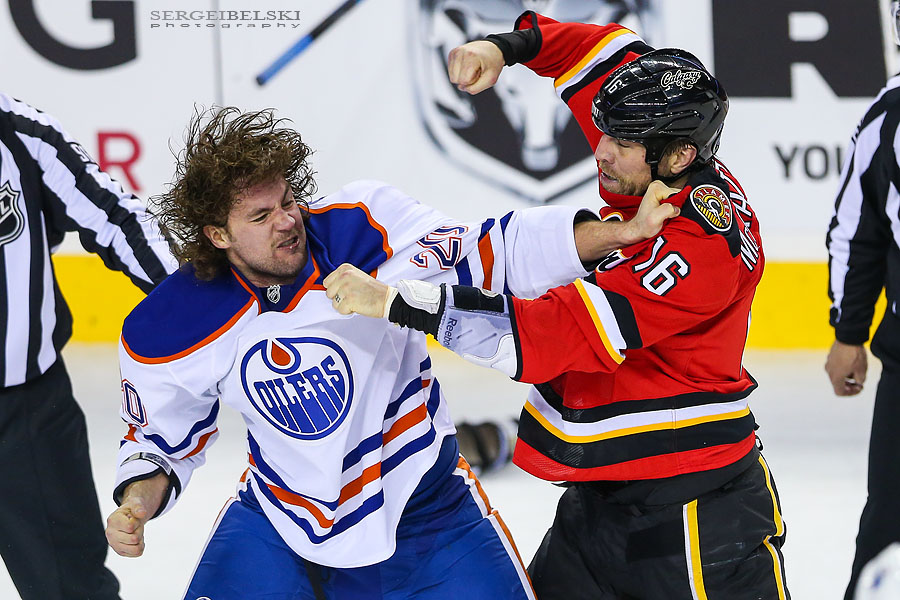 nhl hockey calgary flames vs edmonton oilers sergei belski photo