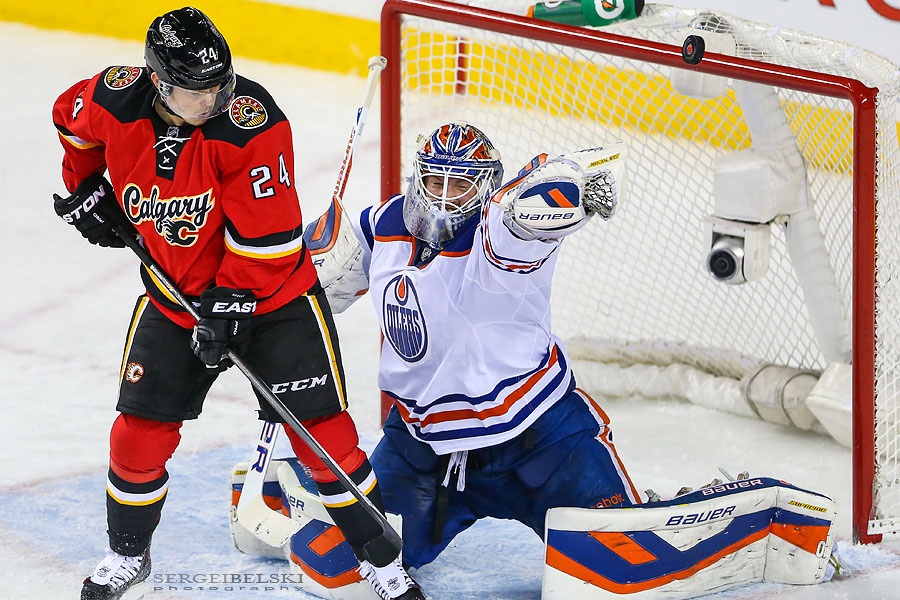 nhl hockey calgary flames vs edmonton oilers sergei belski photo