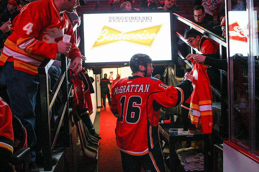 nhl hockey calgary flames vs florida panthers sergei belski photo