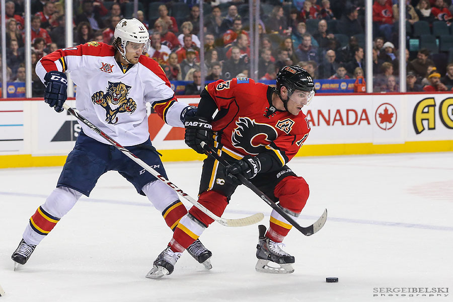 nhl hockey calgary flames vs florida panthers sergei belski photo