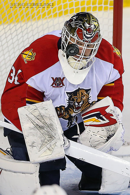 nhl hockey calgary flames vs florida panthers sergei belski photo