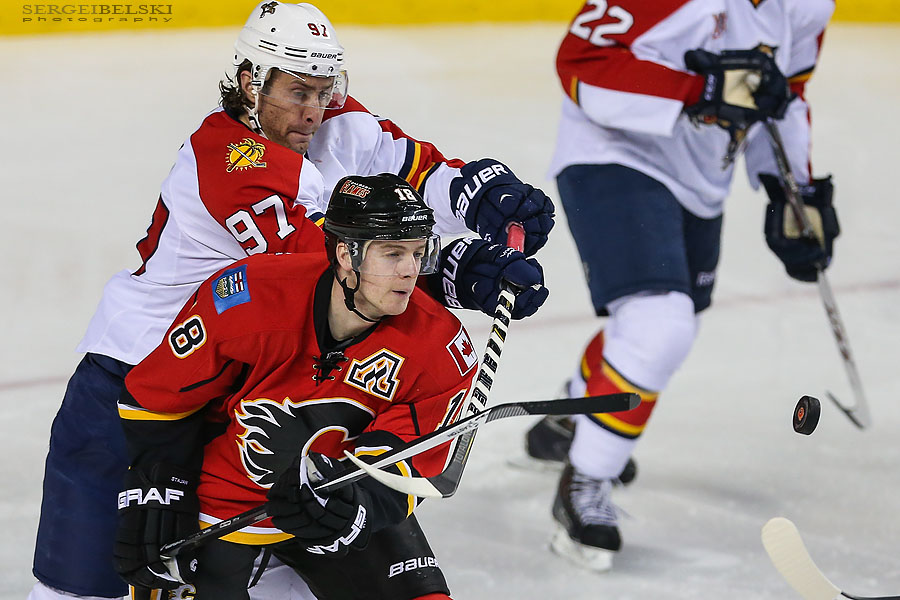 nhl hockey calgary flames vs florida panthers sergei belski photo