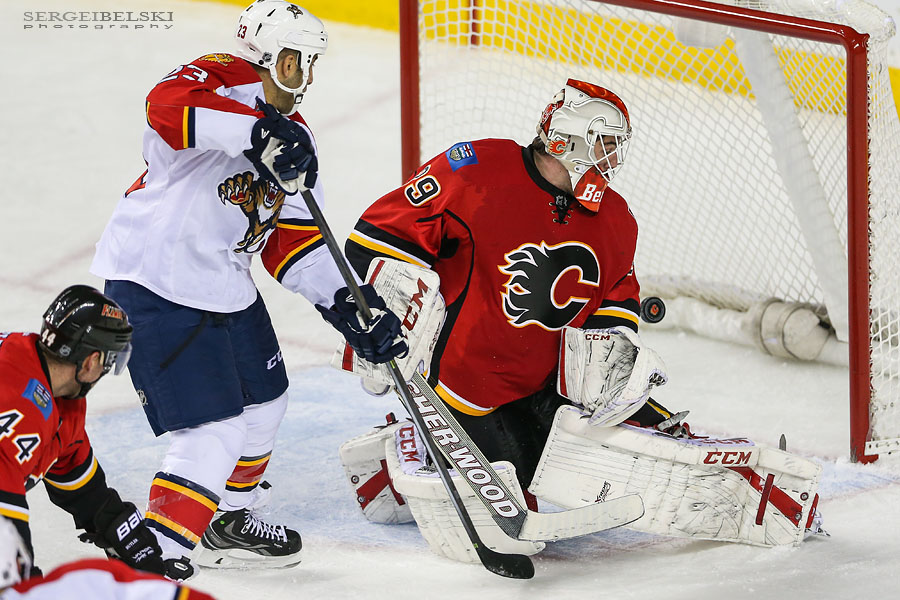 nhl hockey calgary flames vs florida panthers sergei belski photo