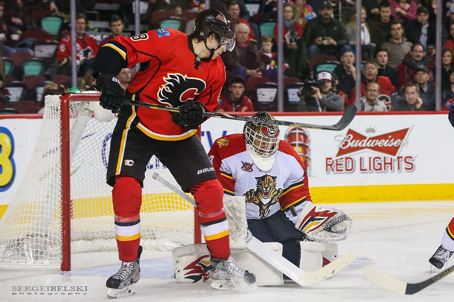 nhl hockey calgary flames vs florida panthers sergei belski photo