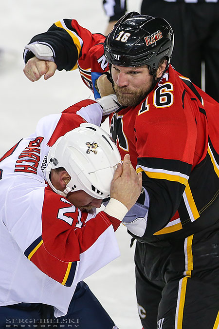 nhl hockey calgary flames vs florida panthers sergei belski photo