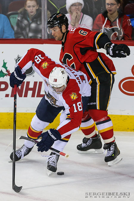 nhl hockey calgary flames vs florida panthers sergei belski photo