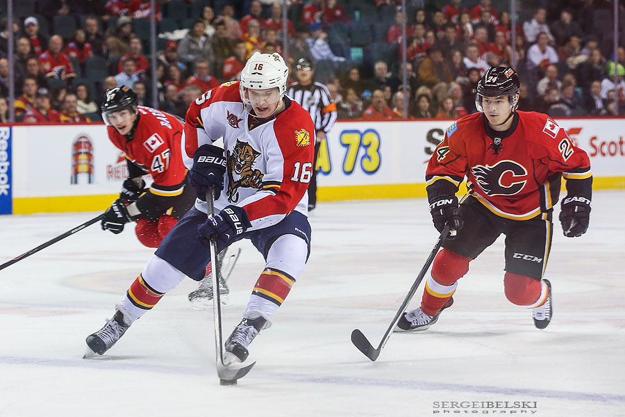 nhl hockey calgary flames vs florida panthers sergei belski photo