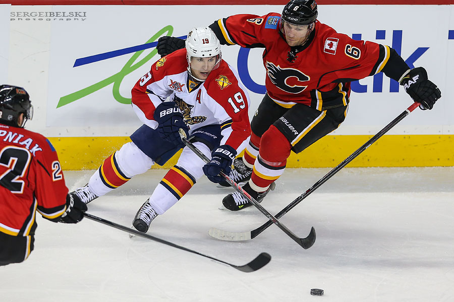 nhl hockey calgary flames vs florida panthers sergei belski photo