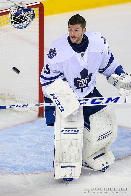 nhl hockey calgary flames vs toronto maple leafs sergei belski photo