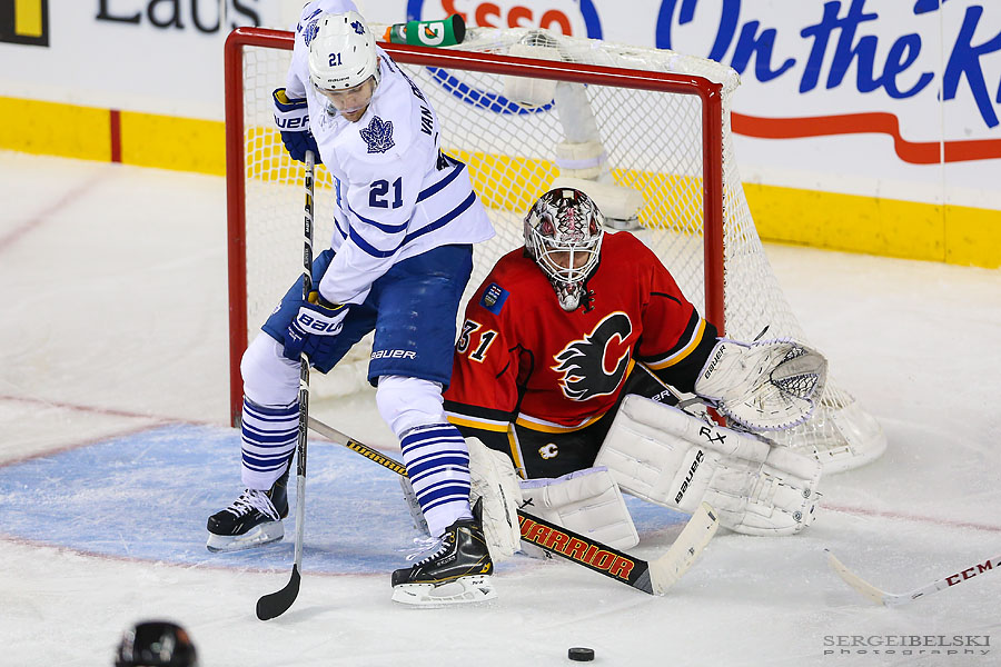 nhl hockey calgary flames vs toronto maple leafs sergei belski photo