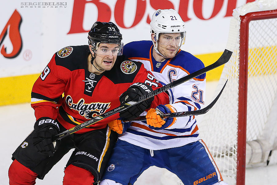 nhl hockey calgary flames vs edmonton oilers sergei belski photo