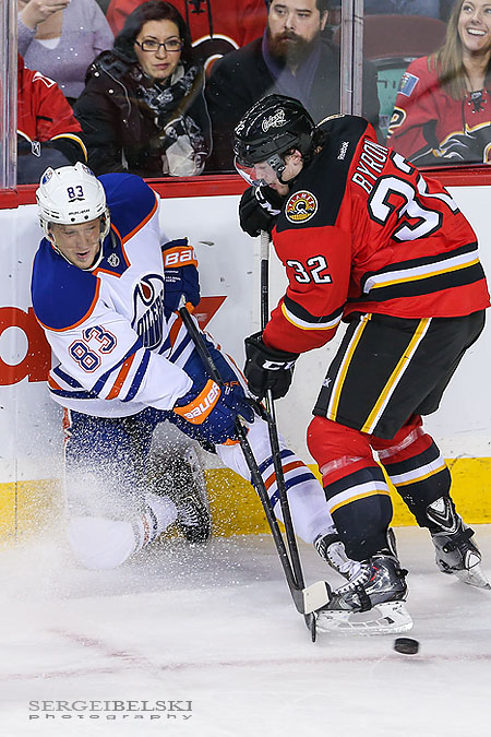 nhl hockey calgary flames vs edmonton oilers sergei belski photo