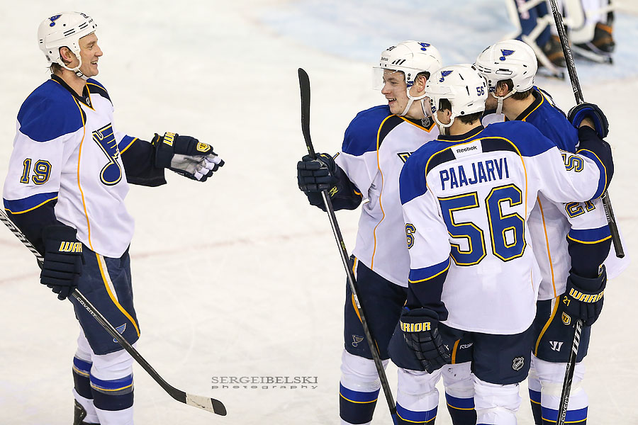 nhl hockey edmonton oilers vs st.louise blues sergei belski photo