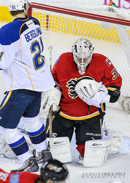 nhl hockey calgary flames vs st louis blues sergei belski photo