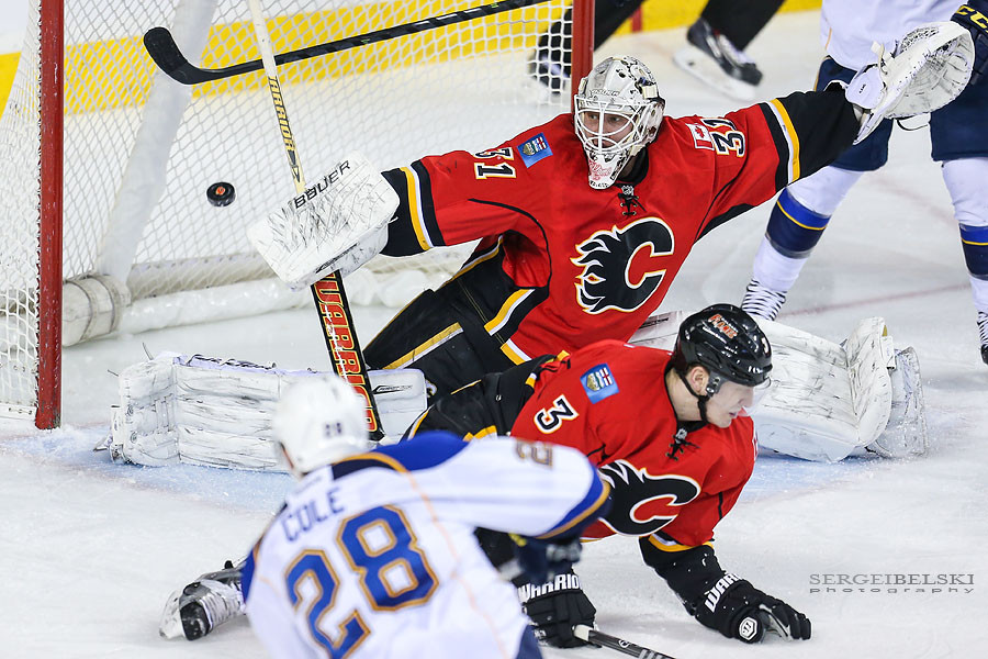 nhl hockey calgary flames vs st louis blues sergei belski photo
