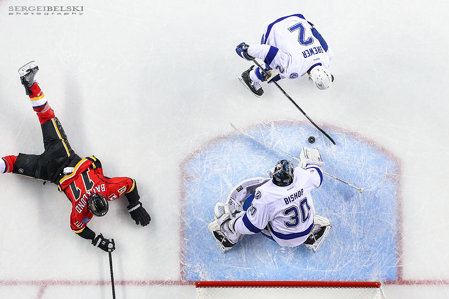 nhl hockey calgary flames vs tampa bay lightning sergei belski photo