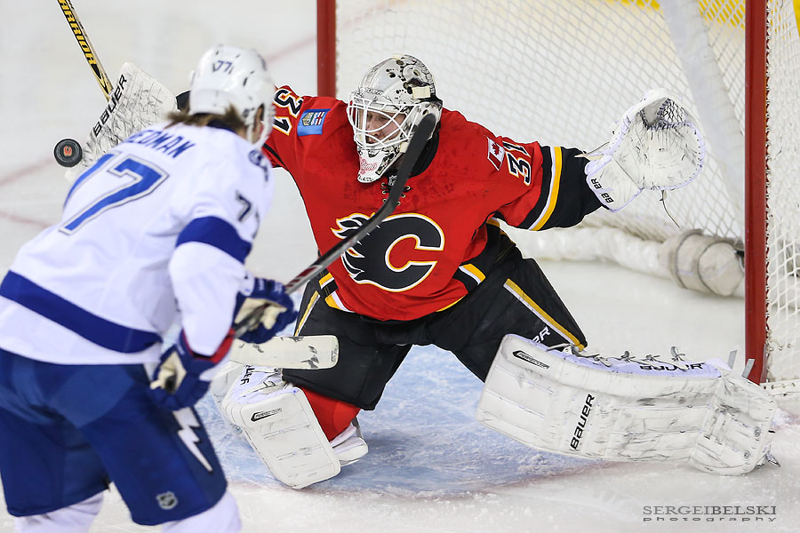 nhl hockey calgary flames vs tampa bay lightning sergei belski photo