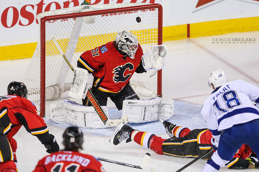 nhl hockey calgary flames vs tampa bay lightning sergei belski photo