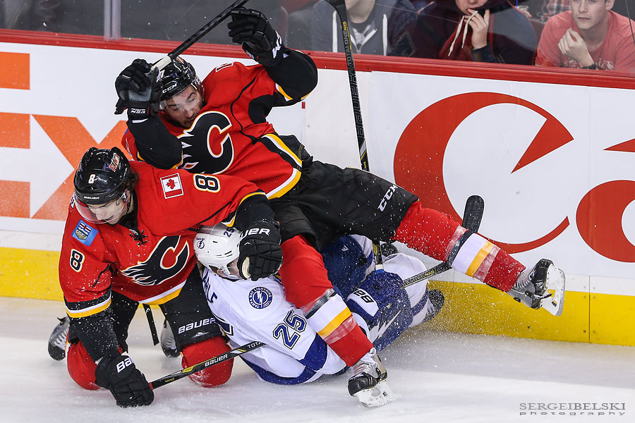 nhl hockey calgary flames vs tampa bay lightning sergei belski photo