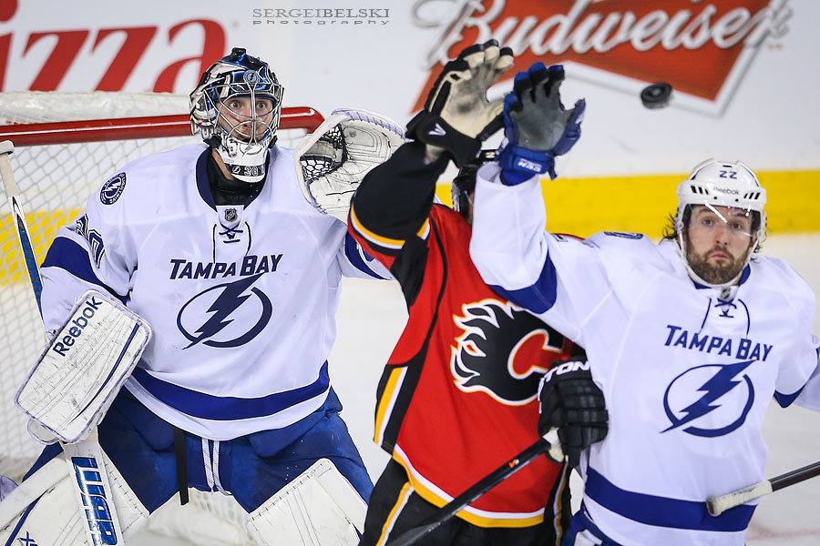 nhl hockey calgary flames vs tampa bay lightning sergei belski photo