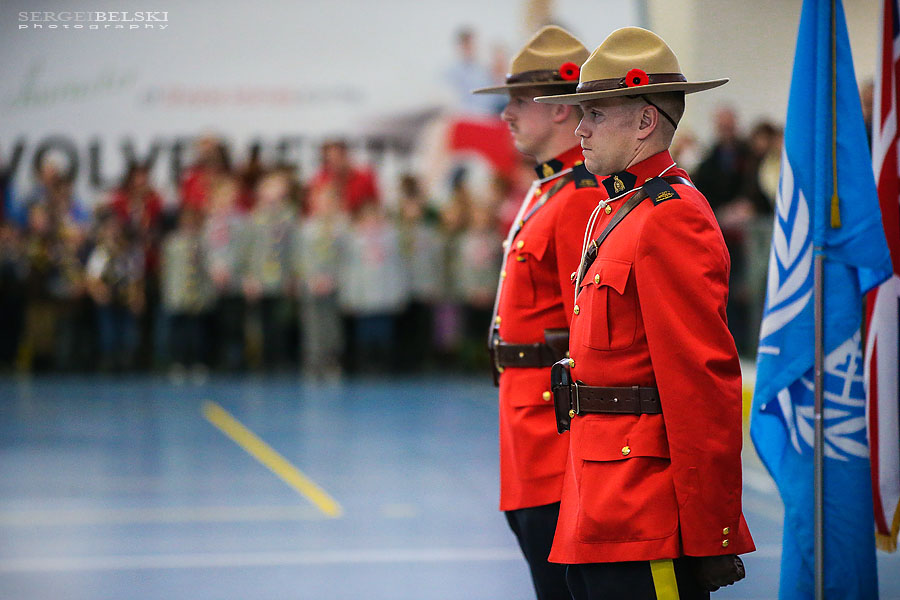 remembrance day ceremony for city of airdrie event photographer sergei belski photo
