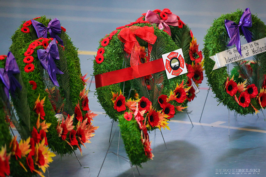 remembrance day ceremony for city of airdrie event photographer sergei belski photo