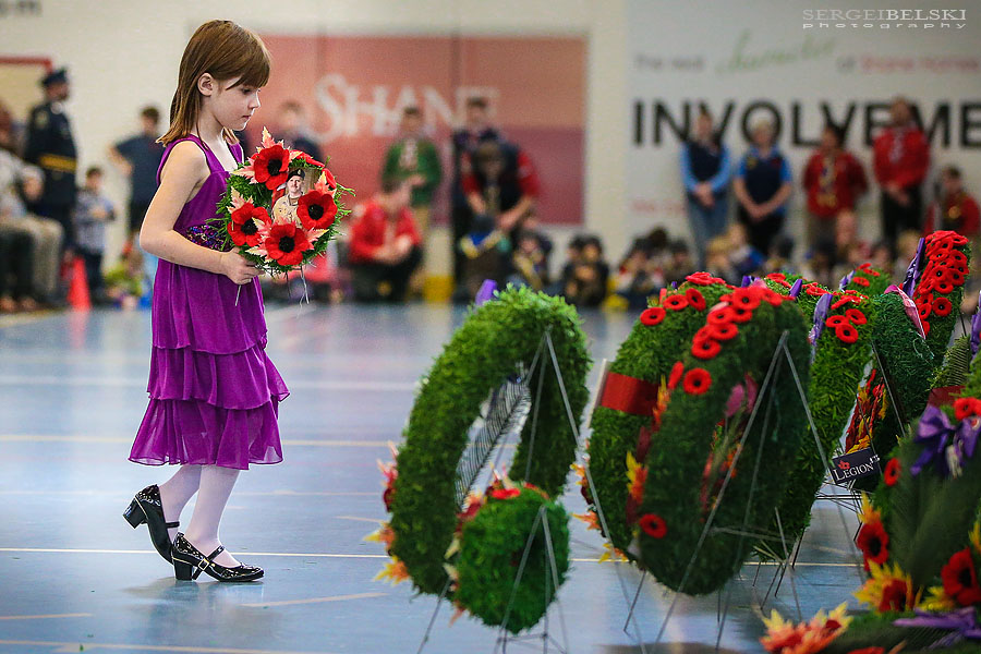 remembrance day ceremony for city of airdrie event photographer sergei belski photo