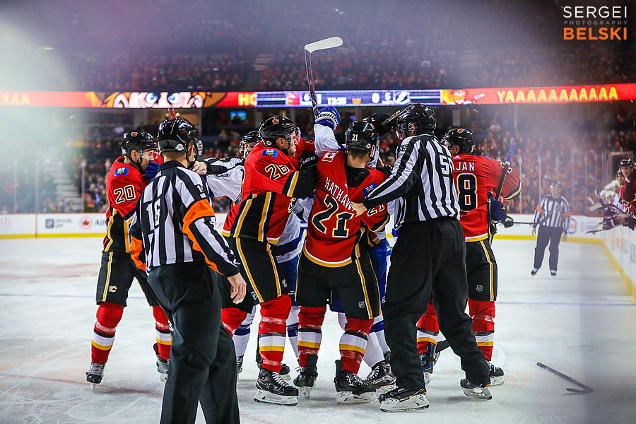 nhl hockey calgary sports photographer sergei belski photo