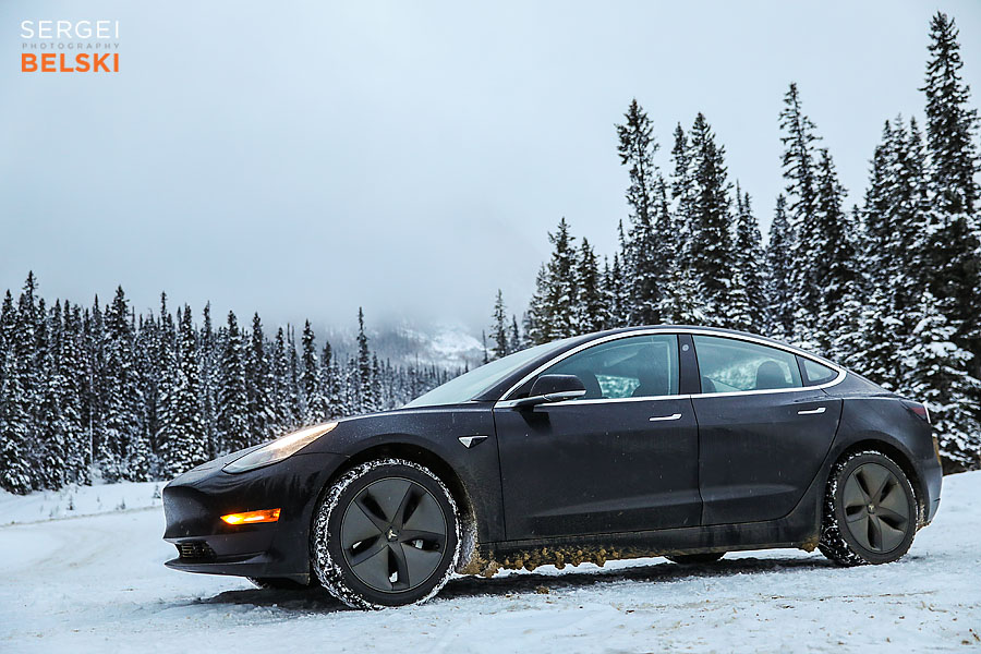 my tesla adventures Lake Louise photographer sergei belski photo