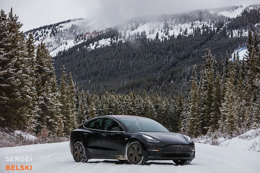 my tesla adventures Lake Louise photographer sergei belski photo