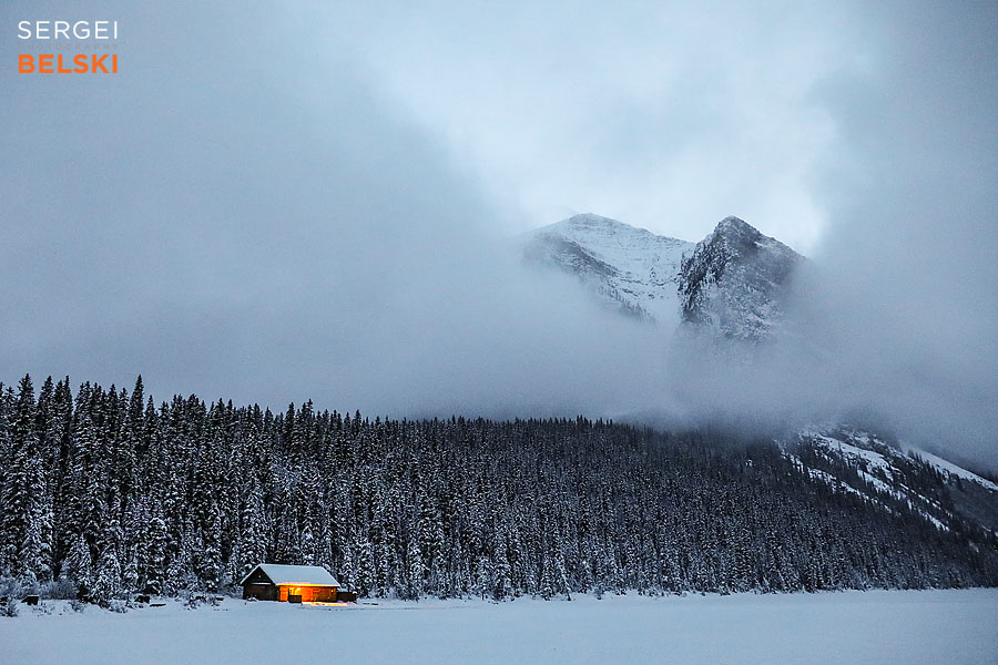 my tesla adventures Lake Louise photographer sergei belski photo