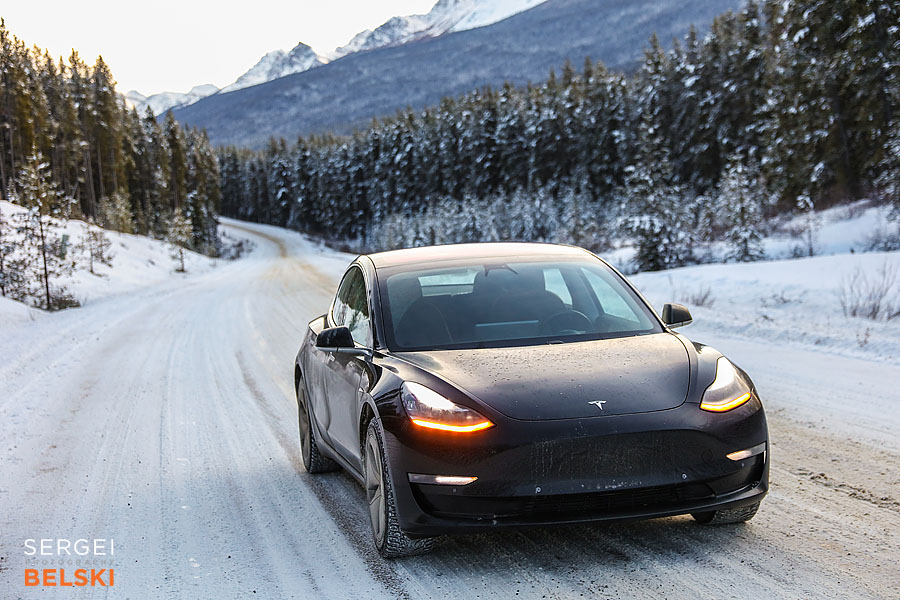 my tesla adventures Lake Louise photographer sergei belski photo