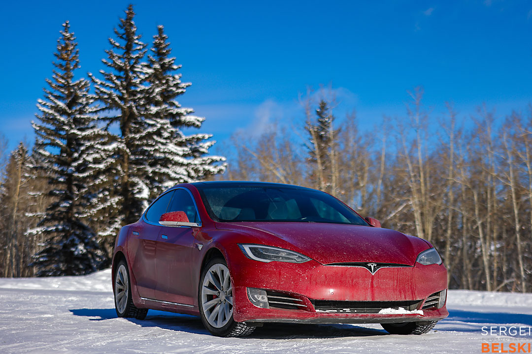 my tesla adventures calgary automotive photographer sergei belski photo