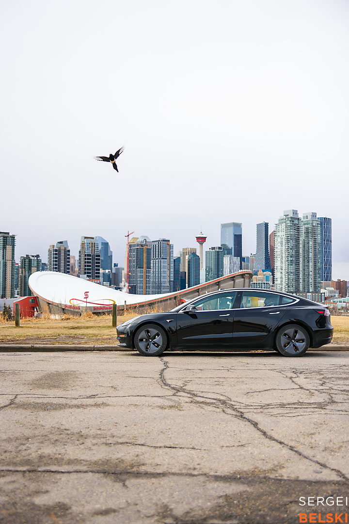 my tesla adventures calgary automotive photographer sergei belski photo